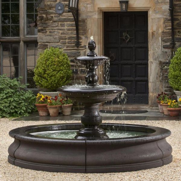 Caterina Outdoor Water Fountain in Basin
