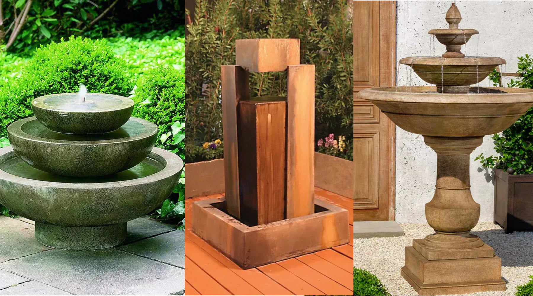 Different Types of Outdoor Fountains