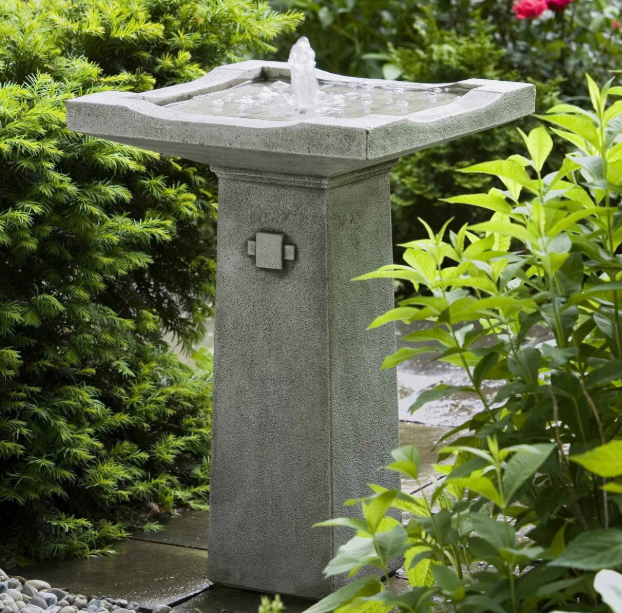 tiered outdoor water fountain