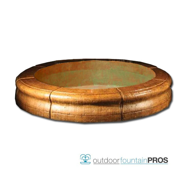 Fiore Pond - Poly Basin with Set of 8 Coping Caps | 99.5" Diameter