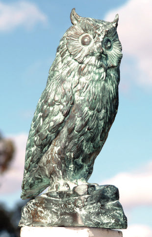 Brass Baron Owl Garden | Pool Accent