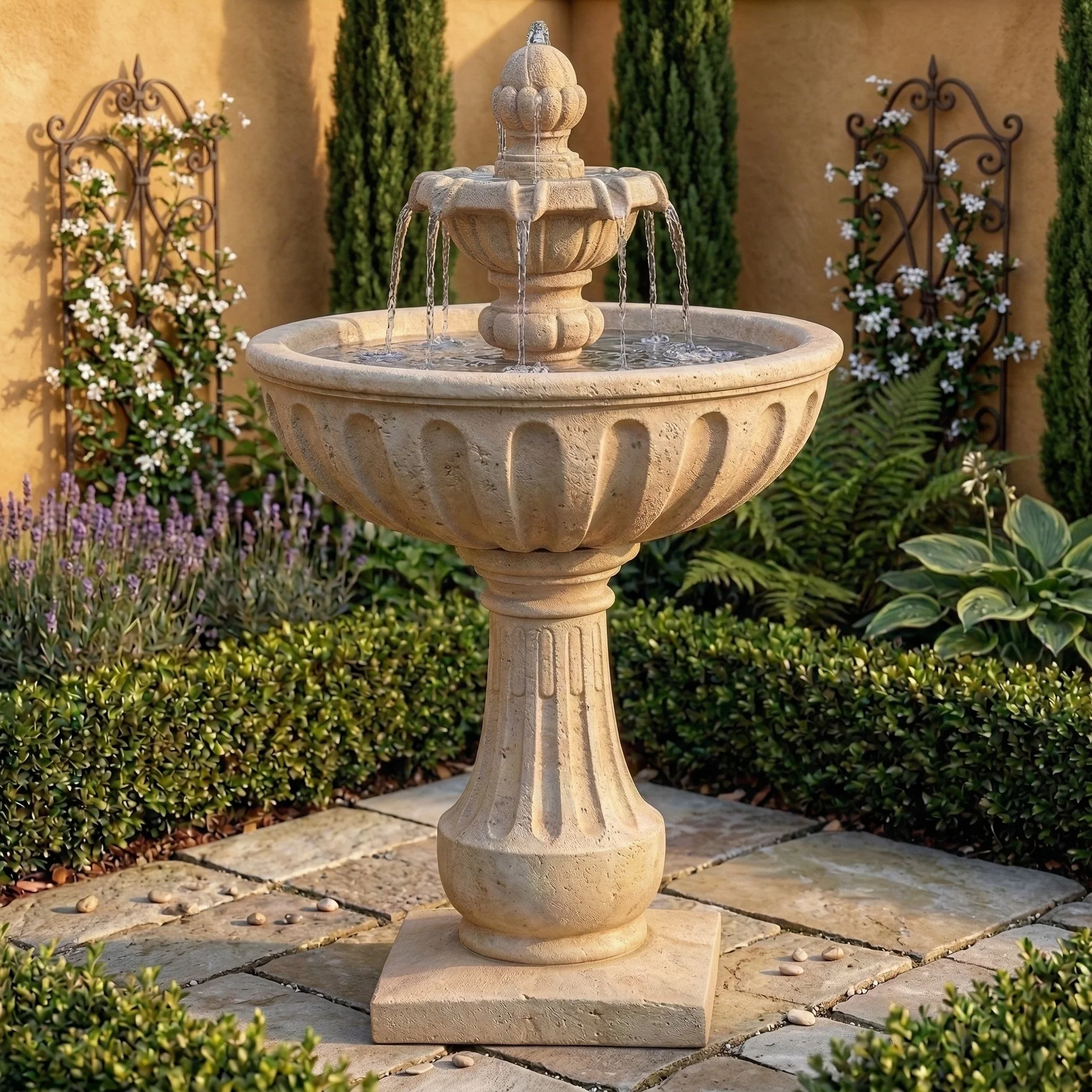 Alba Outdoor Water Fountain Tall