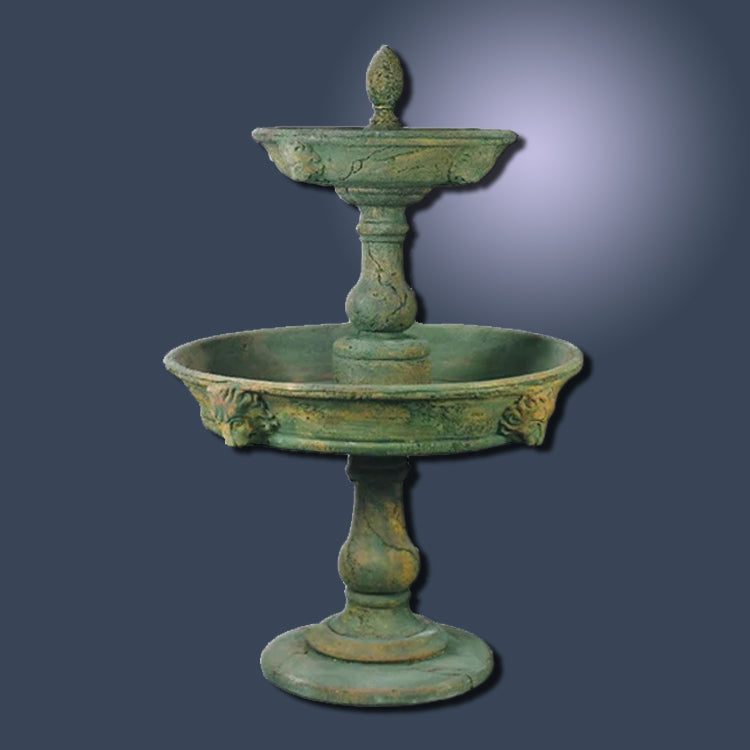 Appia Antica Two Tier Lion Outdoor Water Fountain