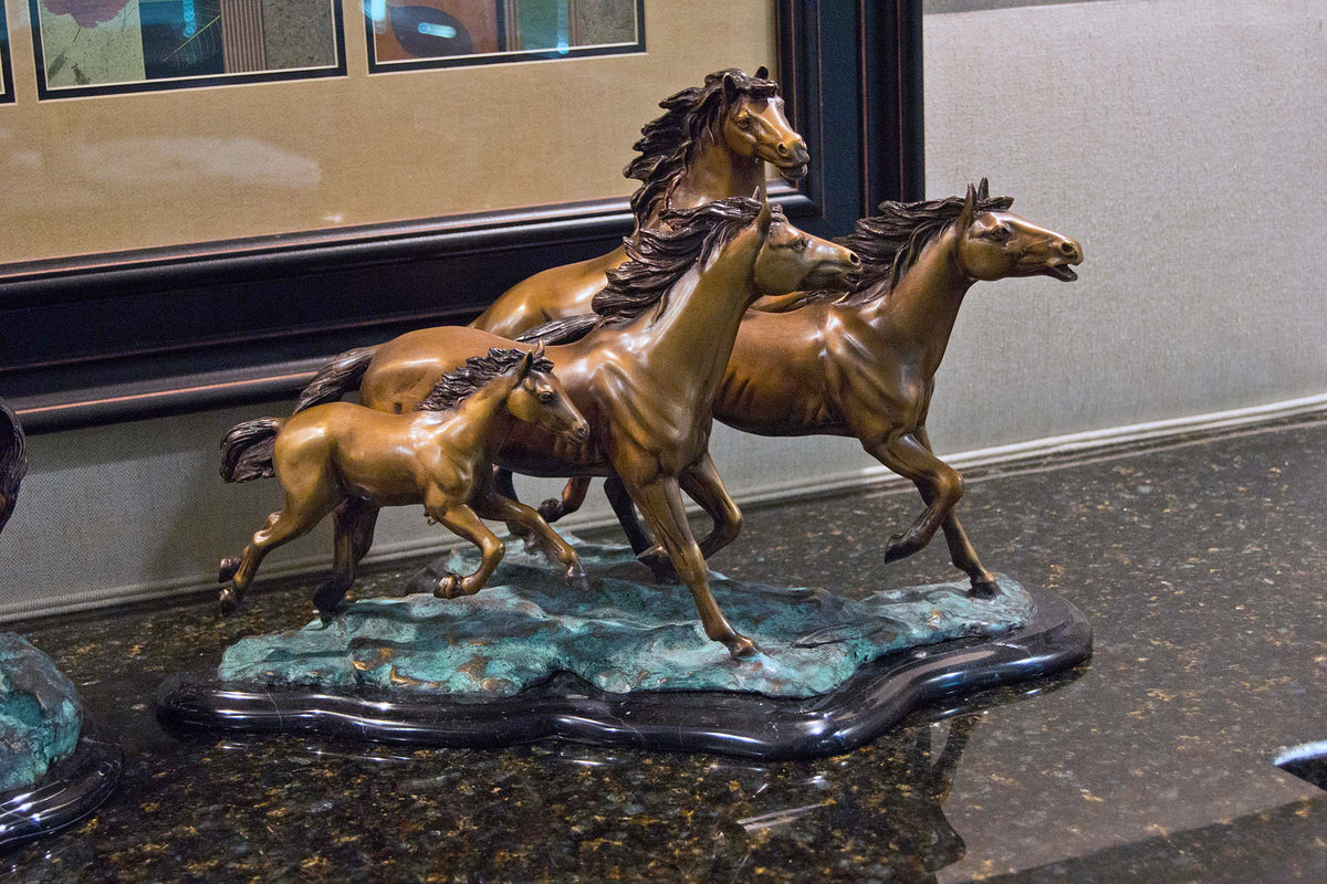 Brass Baron Four Horses Galloping