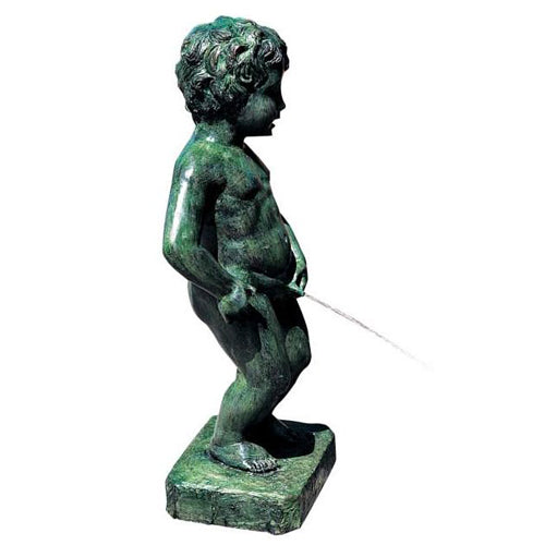 Brass Baron Belgian Boy Pool Statuary