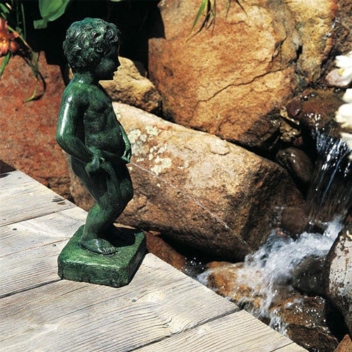 Brass Baron Belgian Boy Pool Statuary