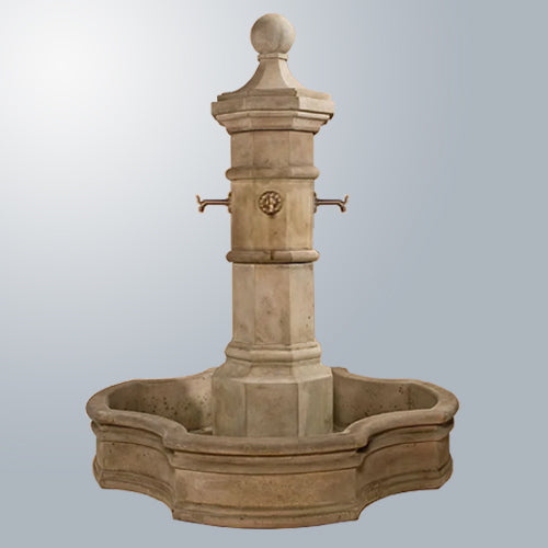 Octavia Fountain With 70" Monaco Pond with Bronze Spouts