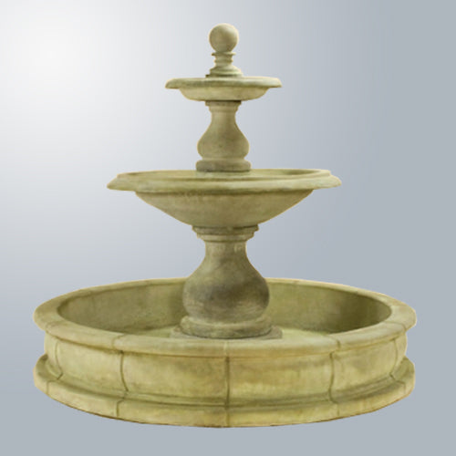 Carrara Two Tier Fountain with 66" Wide Pond