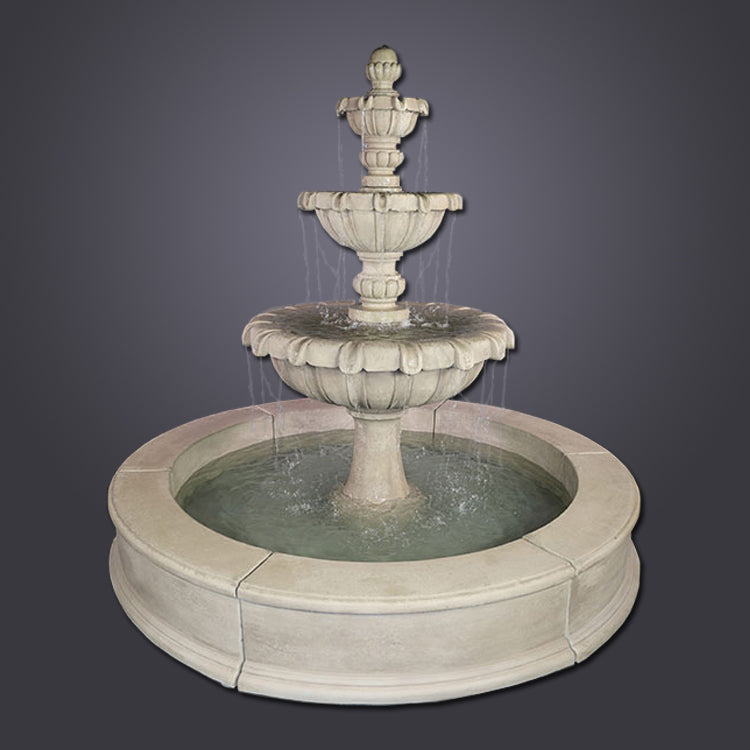 Chateau Three Tier Easy Pond Fountain