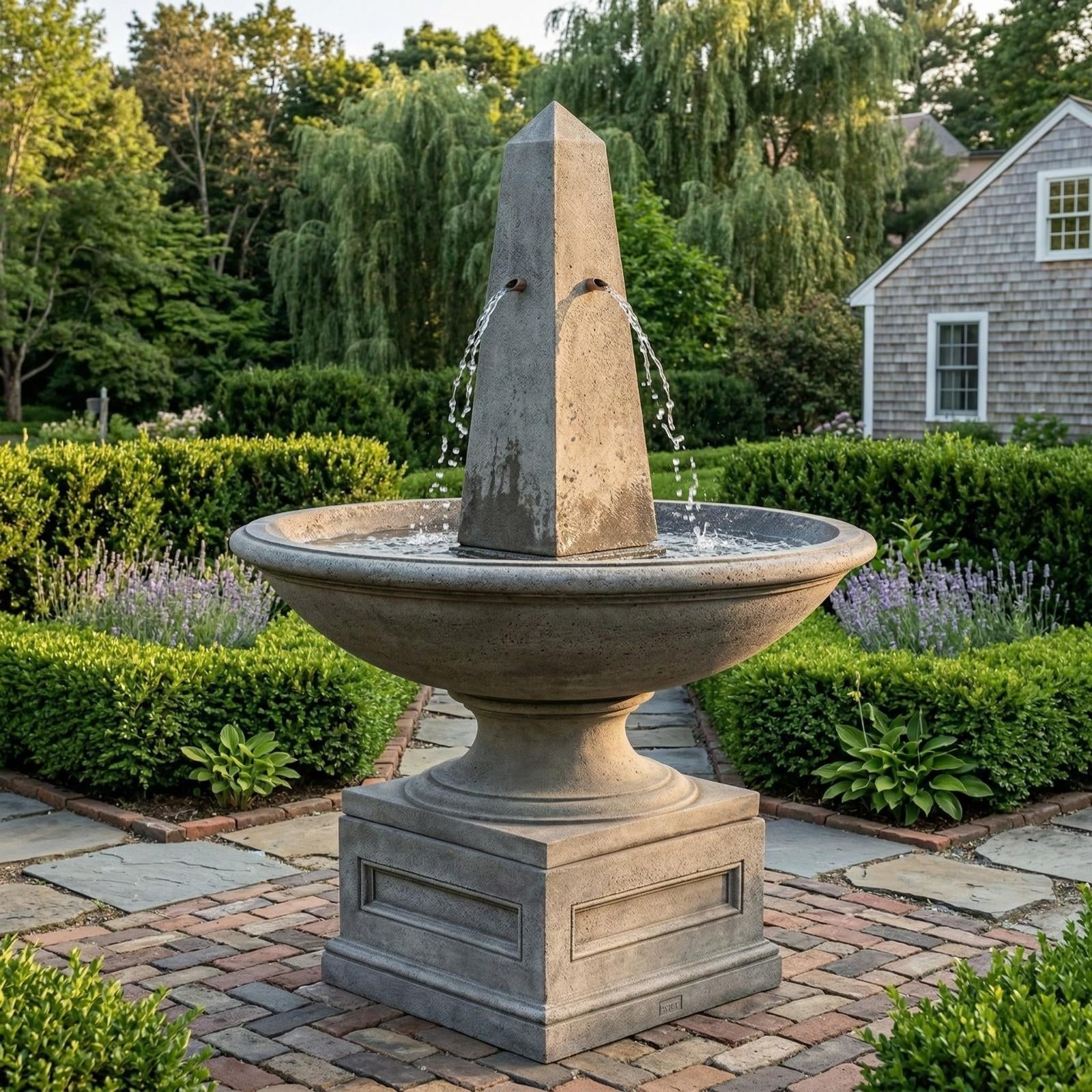 Condotti Obelisk Outdoor Fountain