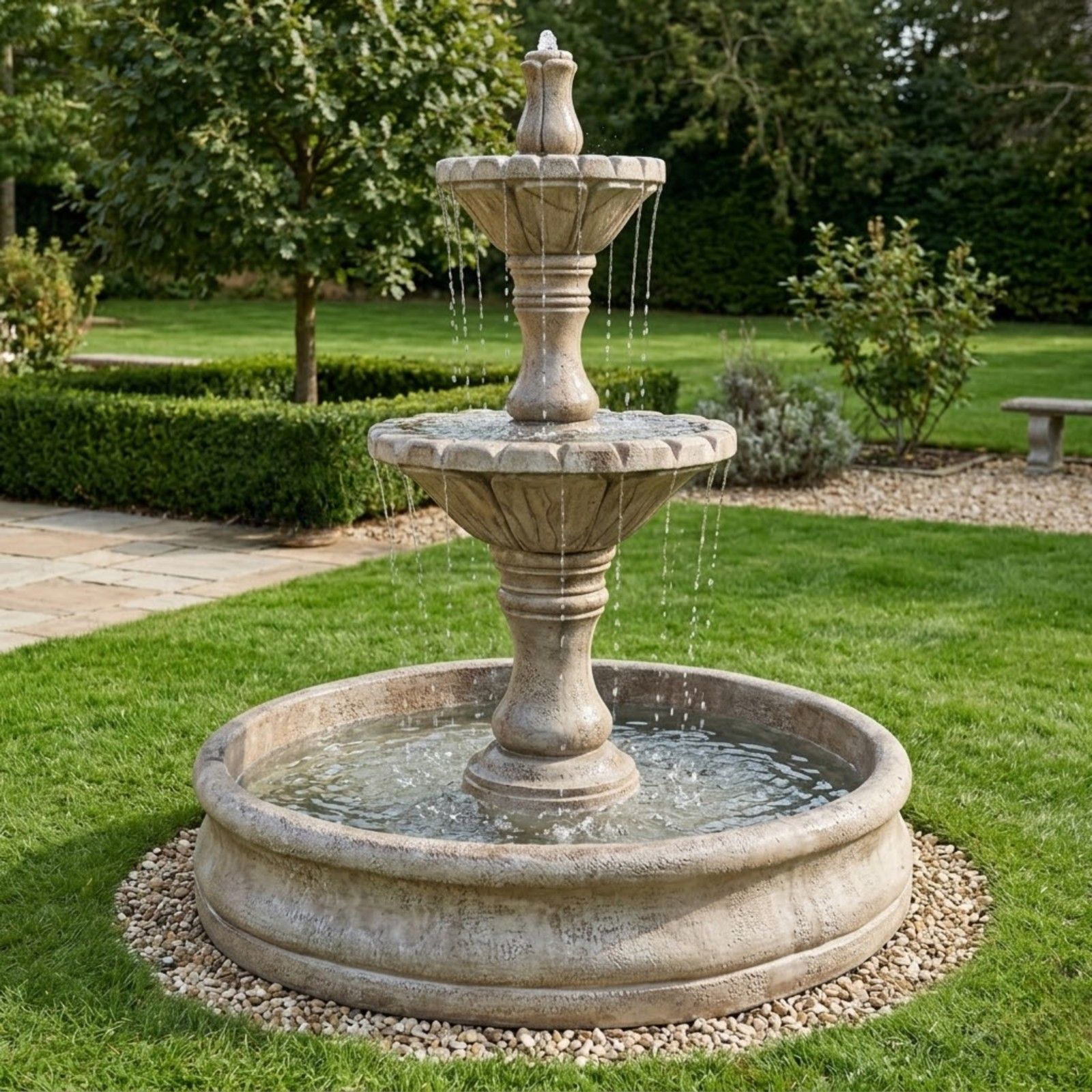 Dijon Outdoor Fountain with 55" Basin