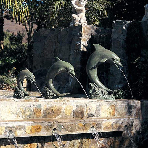 Brass Baron Small Single Dolphin Garden | Pool Accent