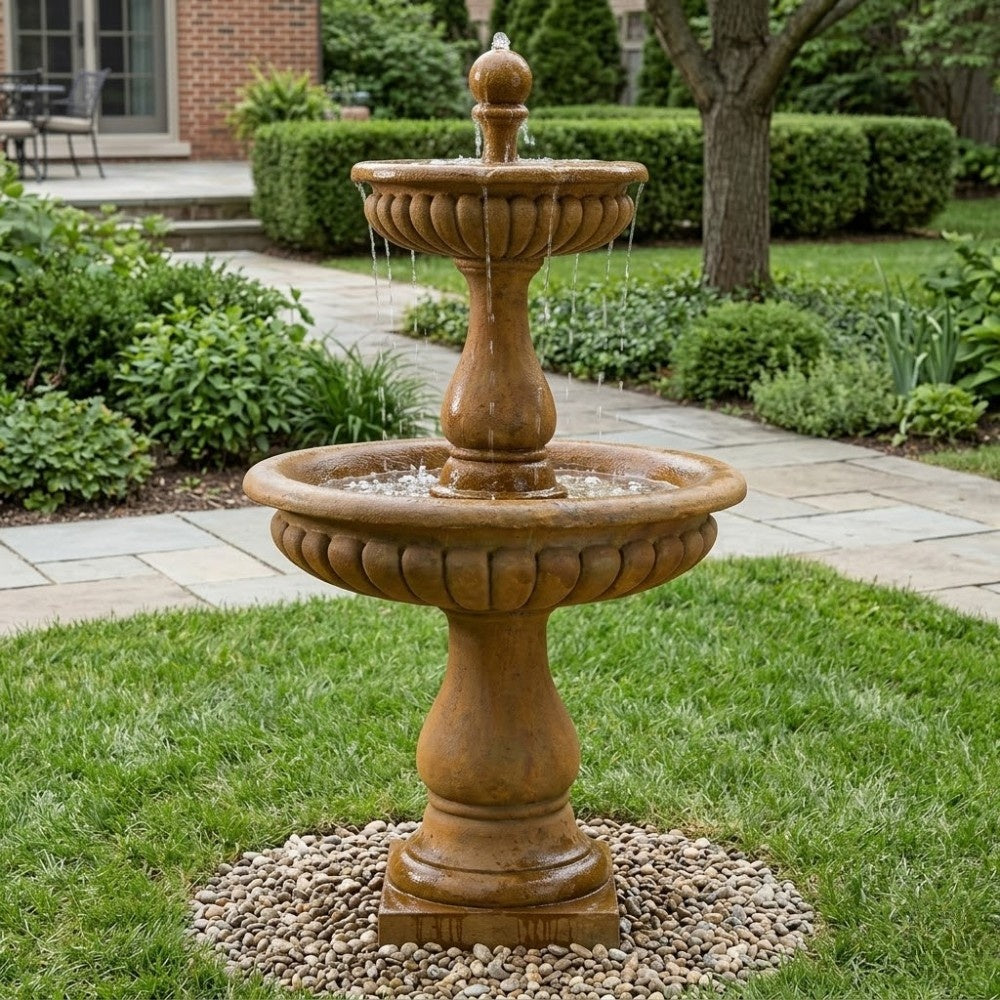 Dorica Two Tier Outdoor Water Fountain