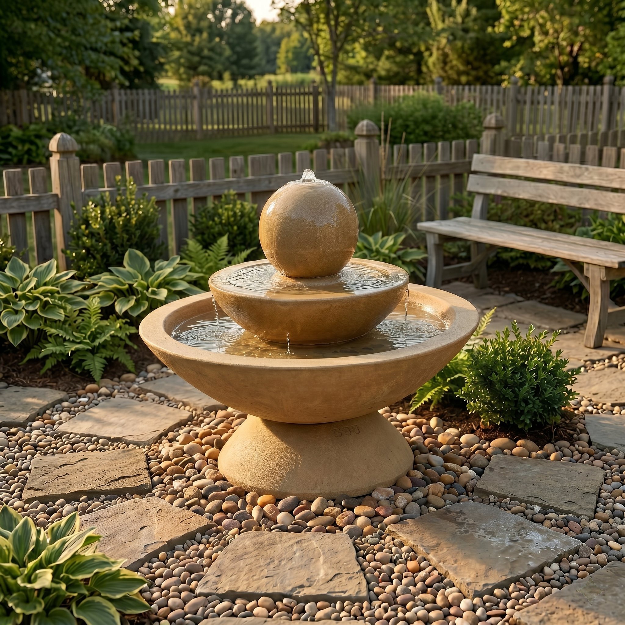 Due Small Fountain With Spillways