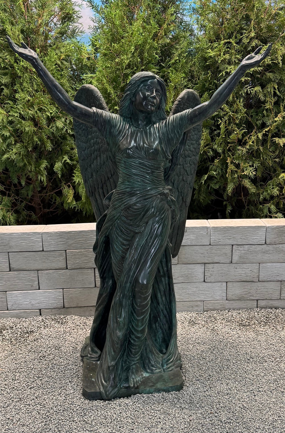 Brass Baron Large Celestine Angel Sculpture