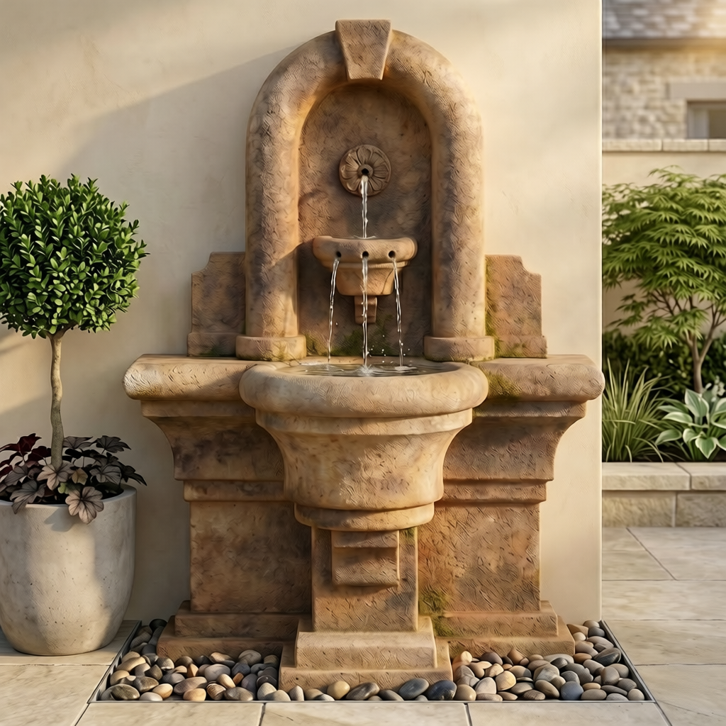 Etruria Wall Outdoor Fountain
