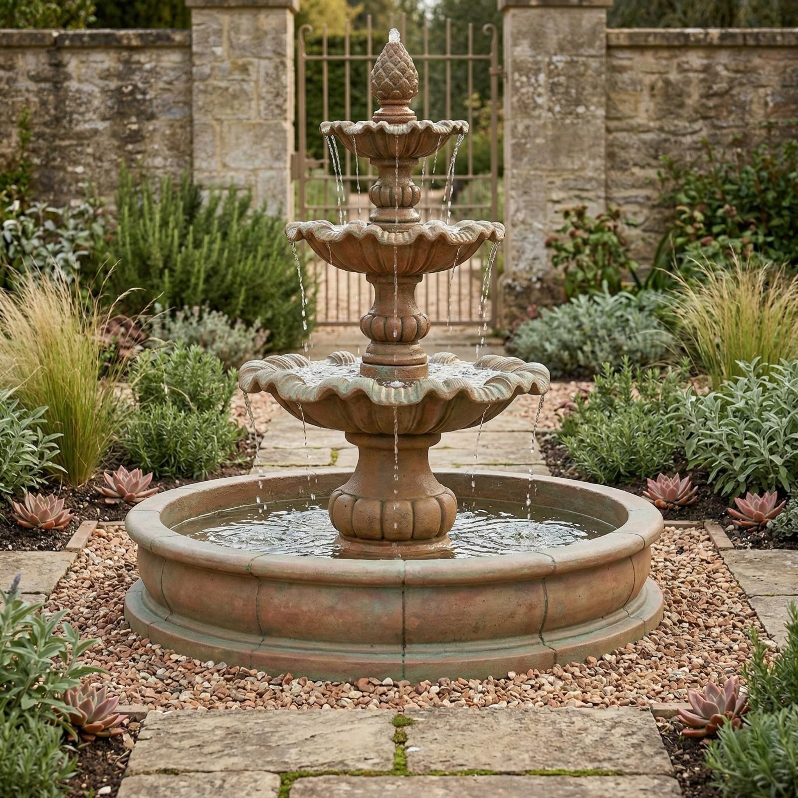 Garda Three Tier Pond Fountain