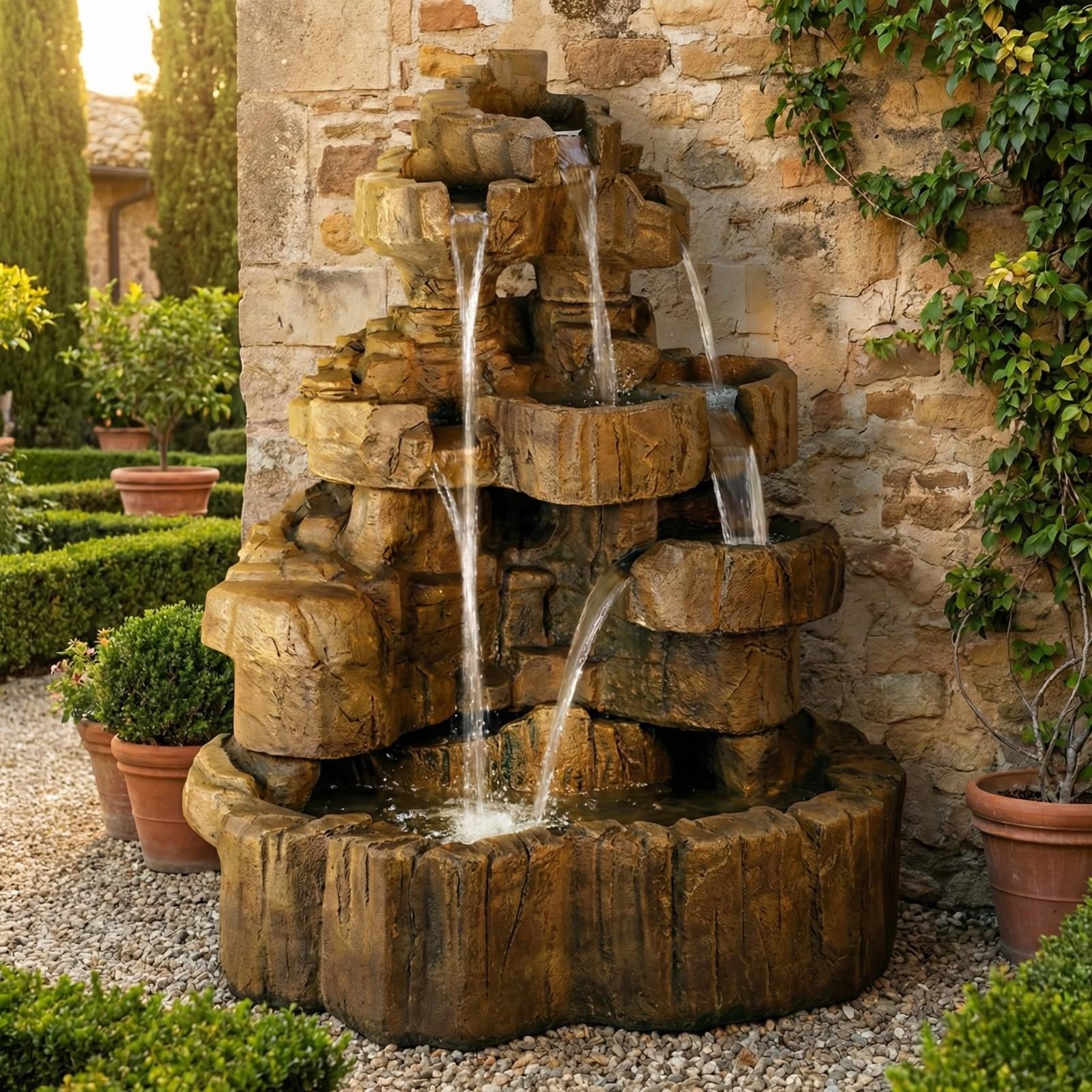 Large Rock Falls Fountain