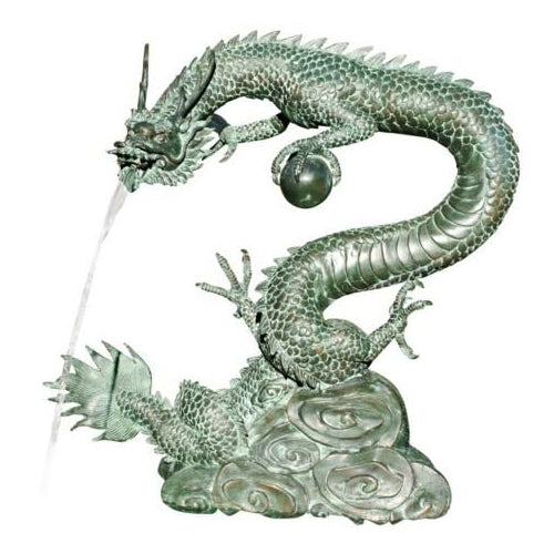 Brass Baron Large Water Dragon Garden | Pool Accent