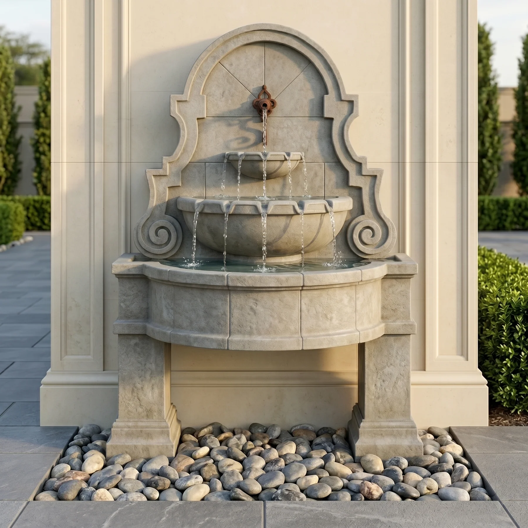 Liguria Wall Fountain With Legs For Spout