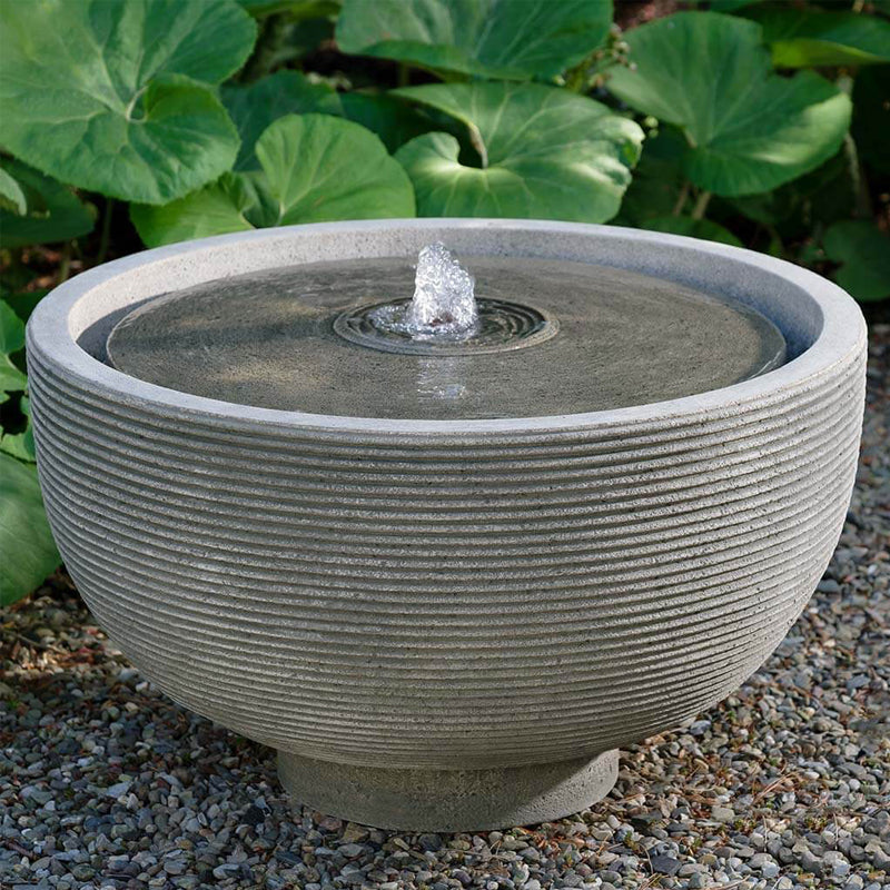 Longitude Round Ribbed Garden Fountain