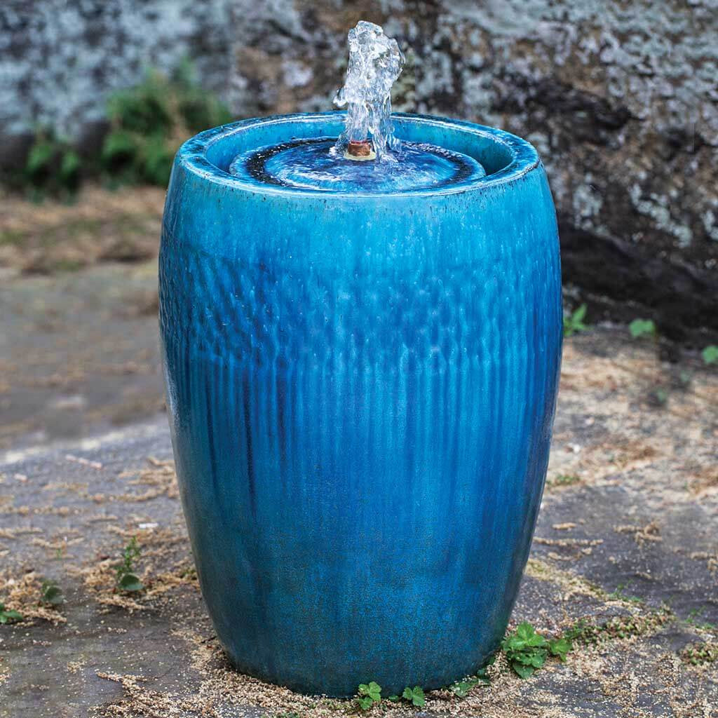 Short Malmo Glazed Garden Fountain