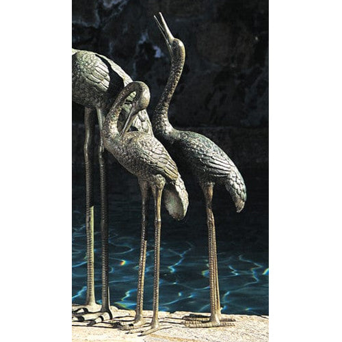 Brass Baron Medium Crane Pair Garden | Pool Accent