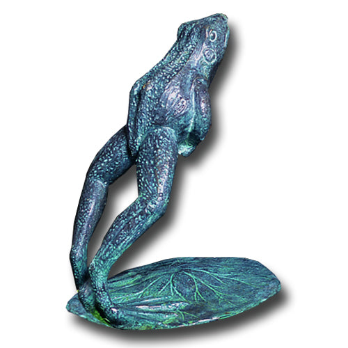 Brass Baron Medium Leaping Frog Garden | Pool Accent