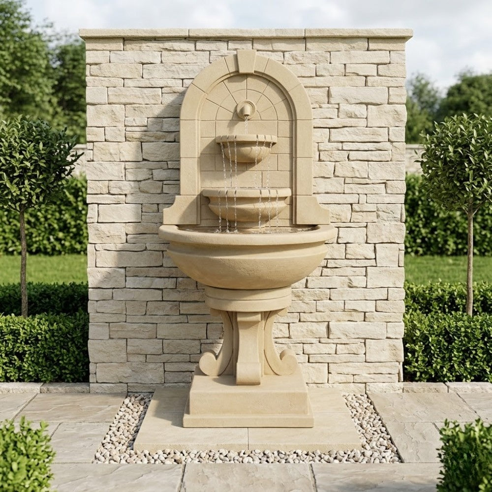Montefalco Wall Fountain with Concrete Water Spout