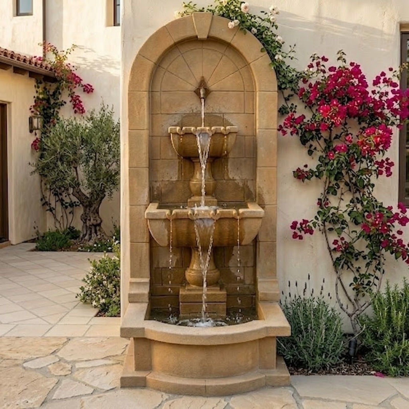 Monterosso Wall Fountain With Pond