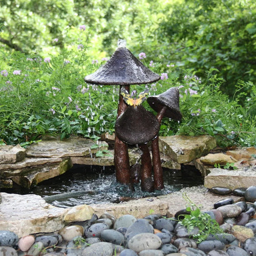 Brass Baron Mushroom Garden | Pool Accent