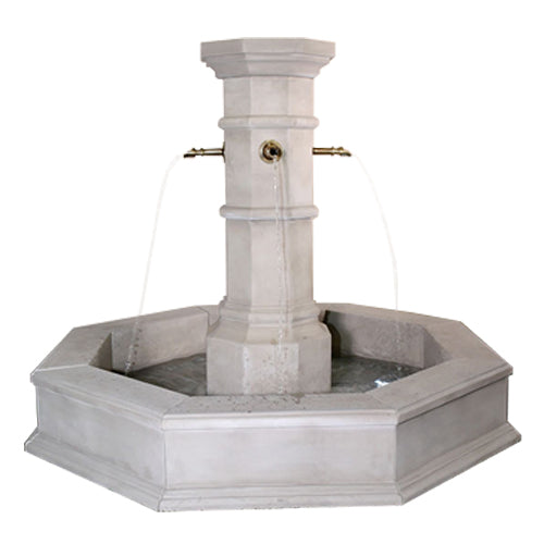 Octavius Fountain For Spouts - Column Only- Plumbed for Pond