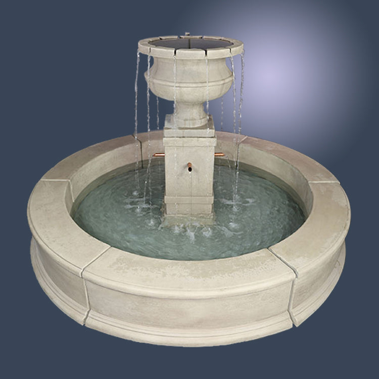 Piazza Aventino Easy Pond Fountain w/ Copper Spouts