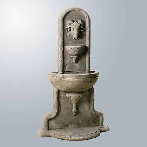 Ram Wall Outdoor Water Fountain