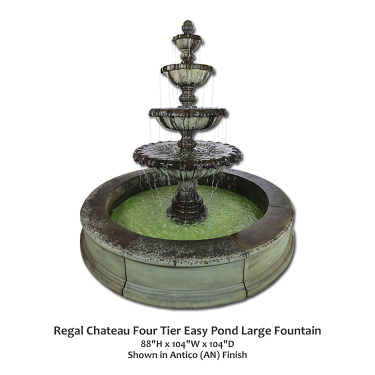 Regal Chateau Four Tier Easy Pond Large Fountain