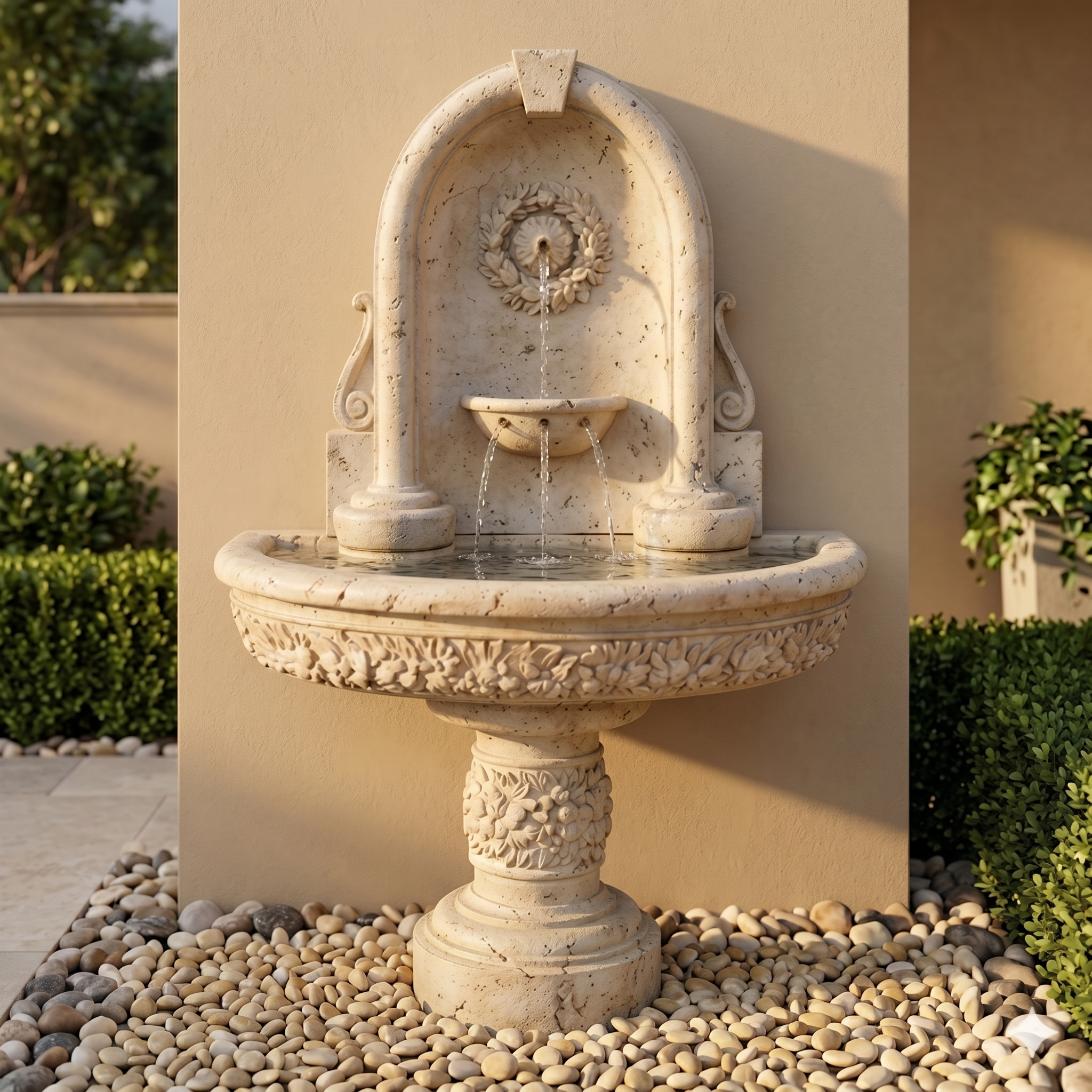 Robbiana Wall Outdoor Water Fountain
