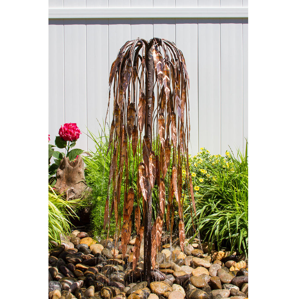 37" Copper Weeping Willow Garden Fountain