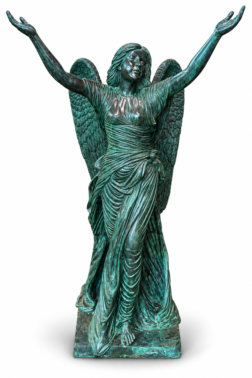 Brass Baron Large Celestine Angel Sculpture