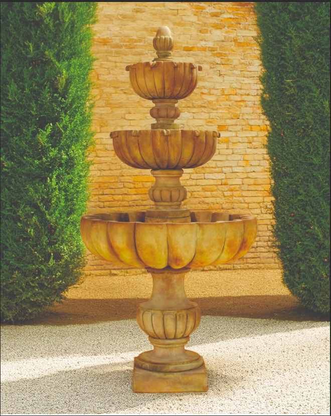 Urbino Grande Three Tier Pond Fountain