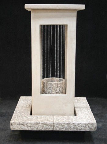 Smooth Curtain Rain Outdoor Fountain - Short with Column