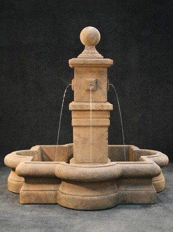 Bella Outdoor Water Fountain in Quatrefoil Basin - Temporarily Discontinued