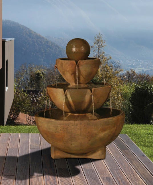 Tall Stone Vessels Fountain