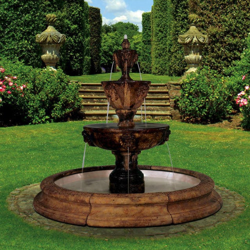 Three-Tier Leonesco in Toscana Pool Fountain