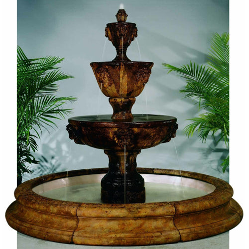 Three-Tier Leonesco in Toscana Pool Fountain