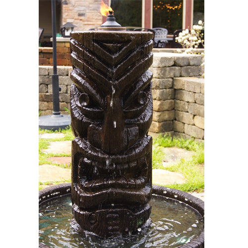 Tiki Column Garden Water Fountain