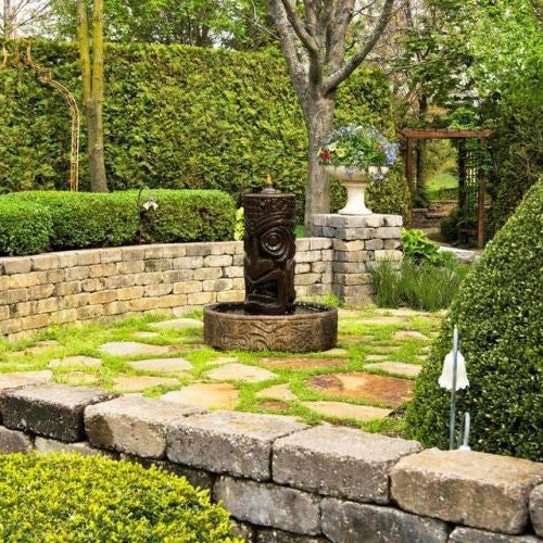 Tiki Column Garden Water Fountain