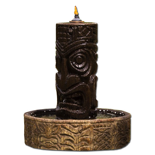 Tiki Column Garden Water Fountain