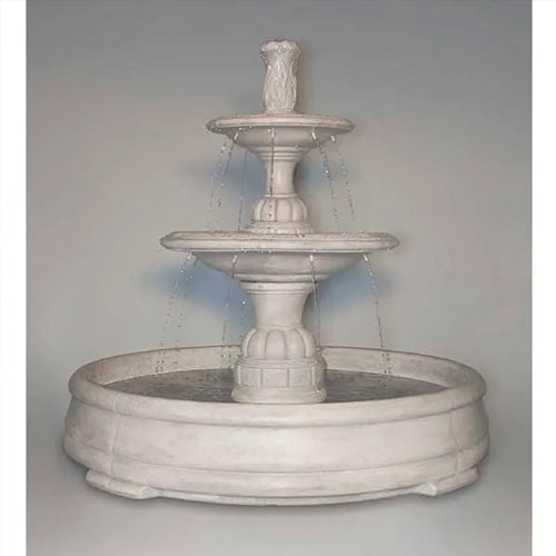 Small Contemporary 2 Tier Fountain In Grando Pool