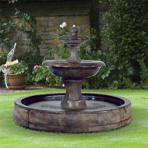 Barrington Tiered Outdoor Fountain in Valencia Pool - Outdoor Fountain Pros