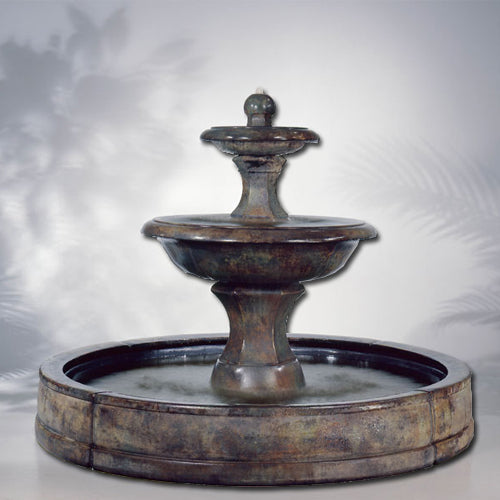 Barrington Tiered Outdoor Fountain in Valencia Pool - Outdoor Fountain Pros